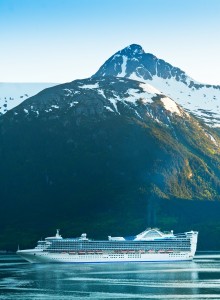 Cruise Ship making it's way into Skagway, Alaska
