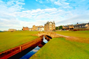 Swilcan Bridge at the St. Andrews Links in Fife, Scotland 