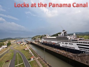 Locks at the Panama Canal.