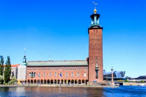 Scenic summer view of the City Hall castle