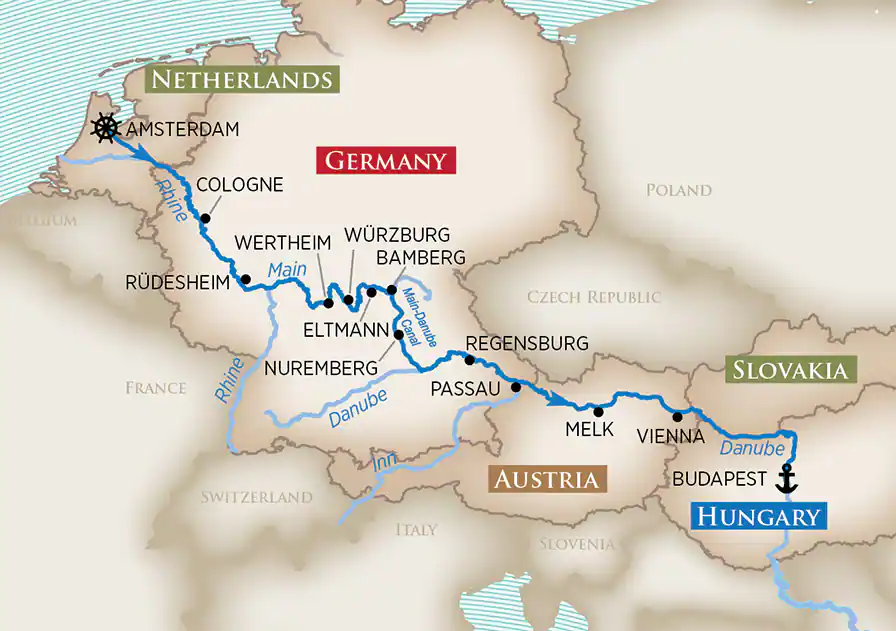 15 Day AmaWaterways River Cruise from Amsterdam to Budapest 2027 - 