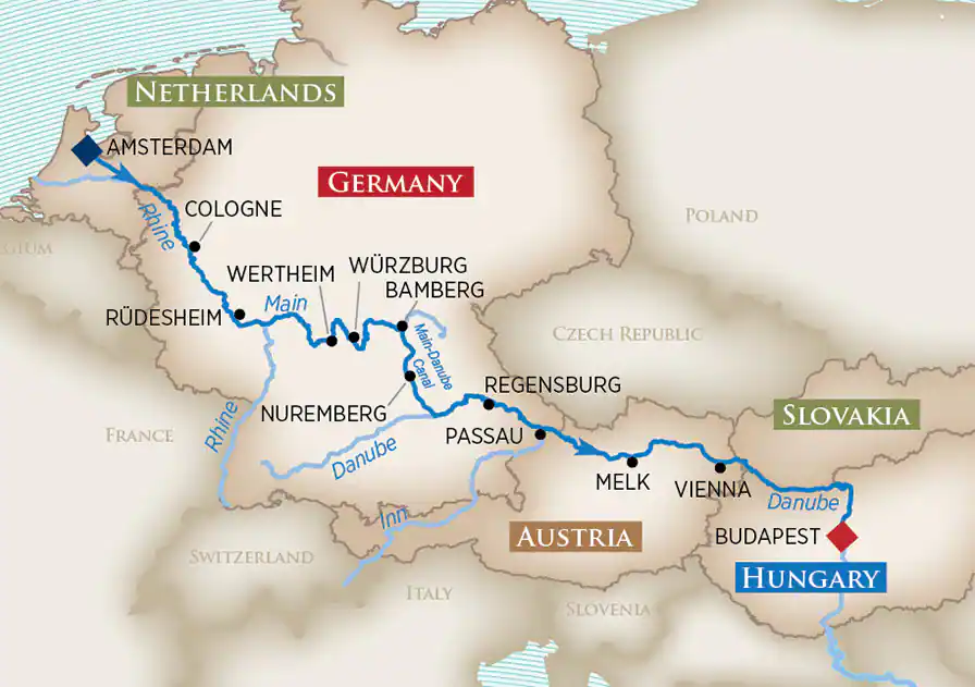 <span>15 Day AmaWaterways River Cruise from Amsterdam to Budapest 2025</span>