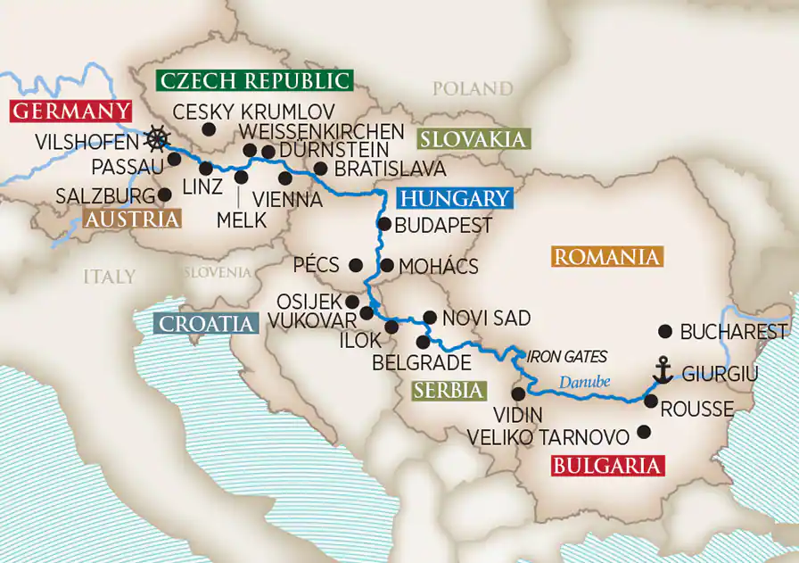 15 Day AmaWaterways River Cruise from Giurgiu to Vilshofen 2027 - 