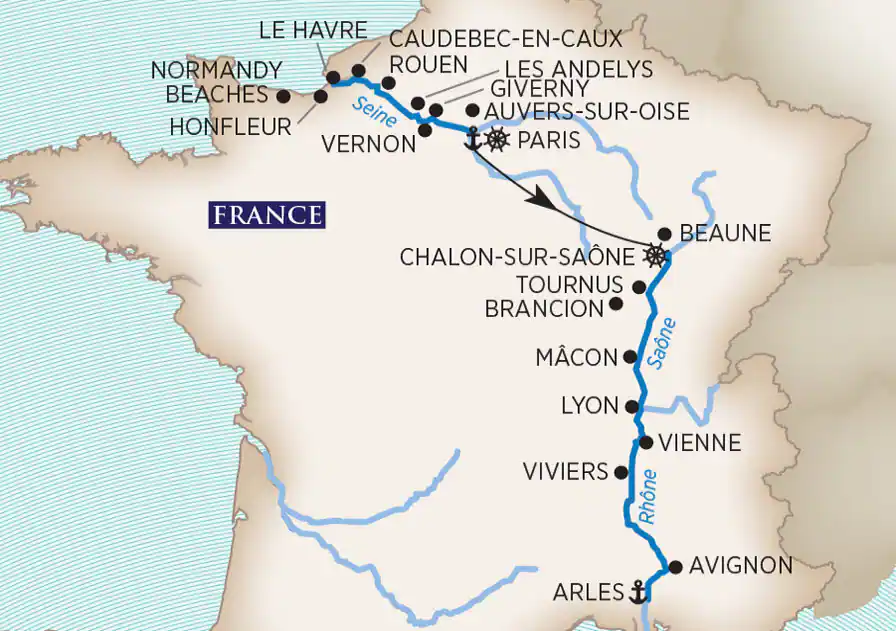 <span>15 Day AmaWaterways River Cruise from Paris to Arles 2025</span>