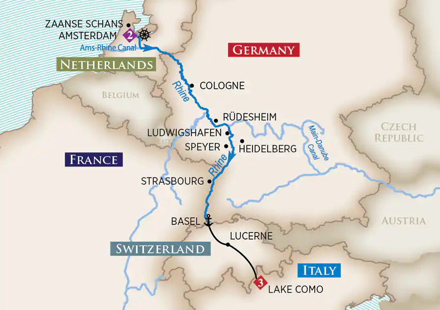 8 Day AmaWaterways River Cruise from Amsterdam to Basel 2025 - 