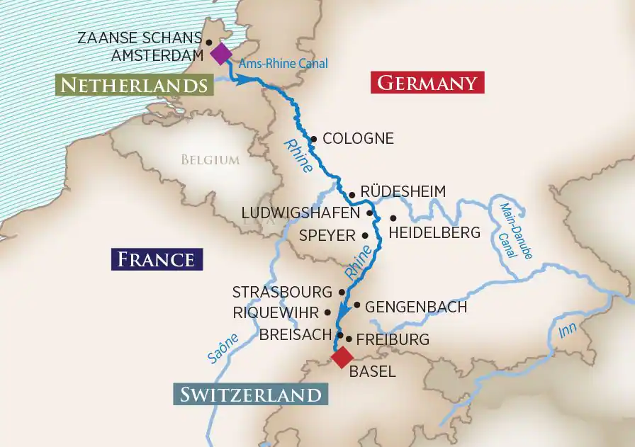 <span>8 Day AmaWaterways River Cruise from Amsterdam to Basel 2024</span>