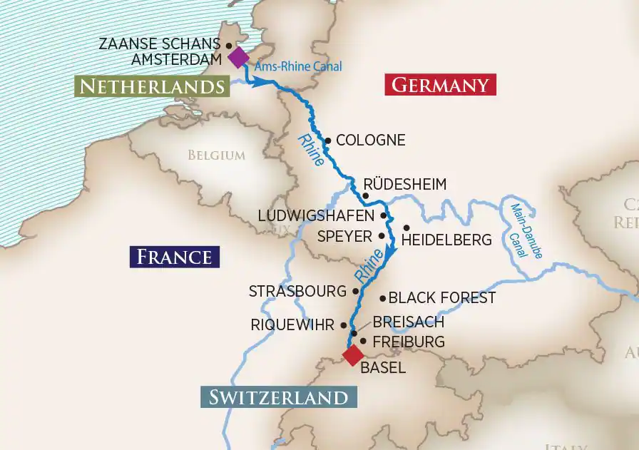 <span>8 Day AmaWaterways River Cruise from Amsterdam to Basel 2025</span>