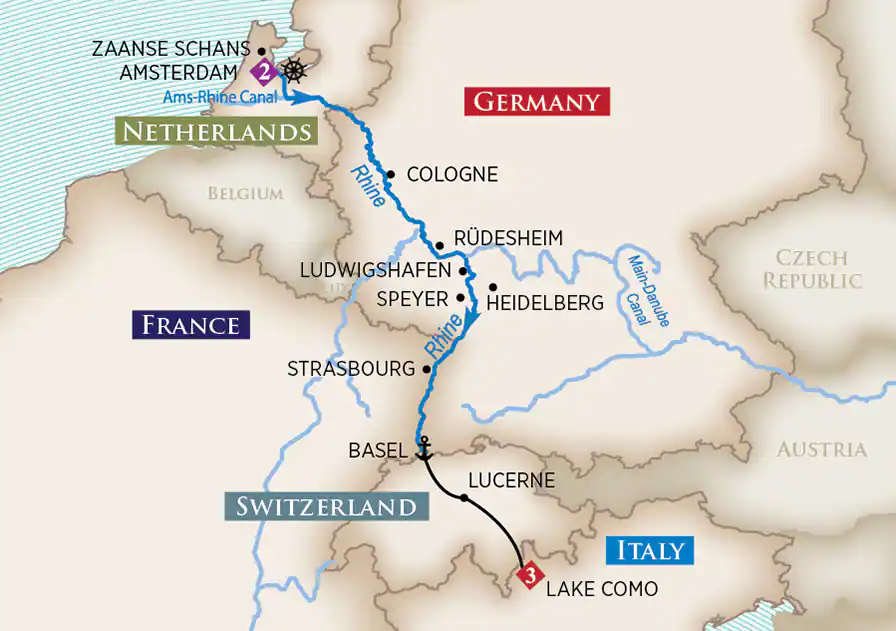<span>8 Day AmaWaterways River Cruise from Amsterdam to Basel 2025</span>