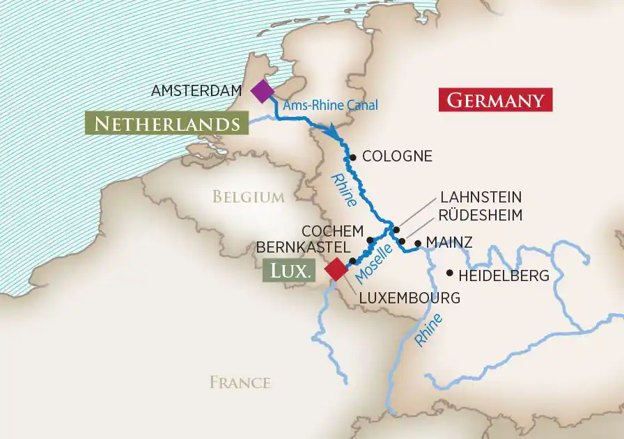 <span>8 Day AmaWaterways River Cruise from Amsterdam to Luxembourg 2025</span>