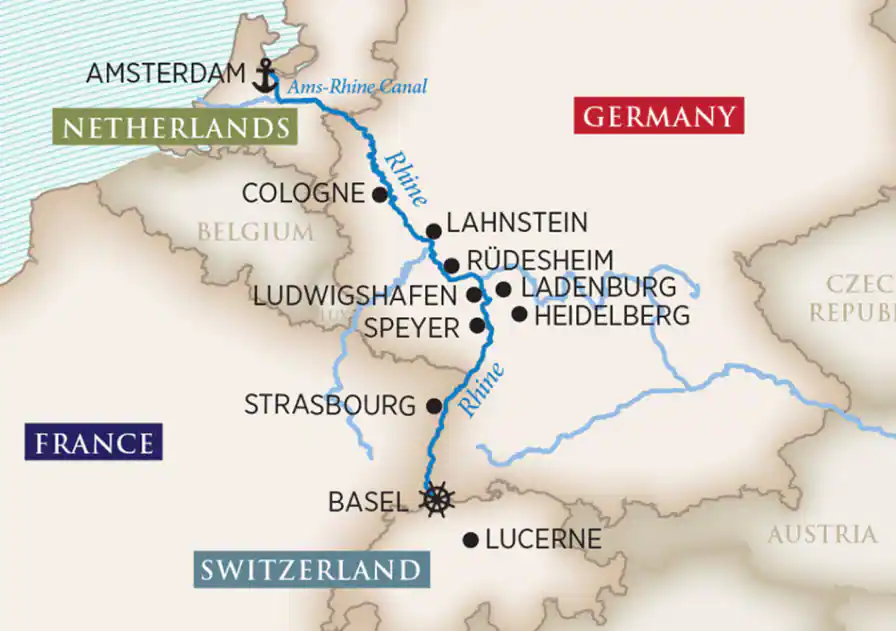 8 Day AmaWaterways River Cruise from Basel to Amsterdam 2025 - 