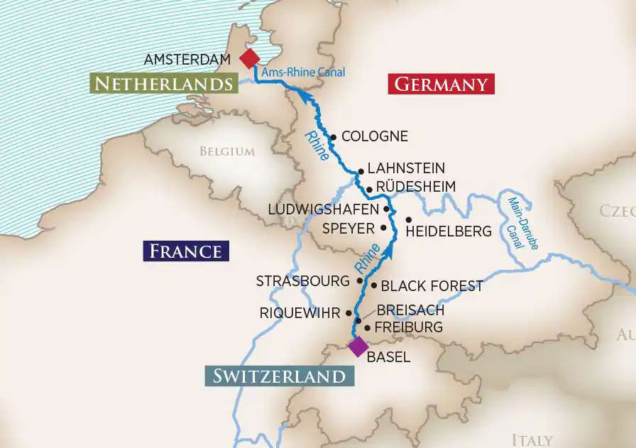 <span>8 Day AmaWaterways River Cruise from Basel to Amsterdam 2024</span>