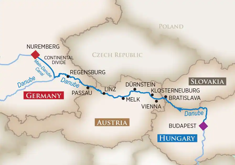 <span>8 Day AmaWaterways River Cruise from Budapest to Nuremberg 2025</span>
