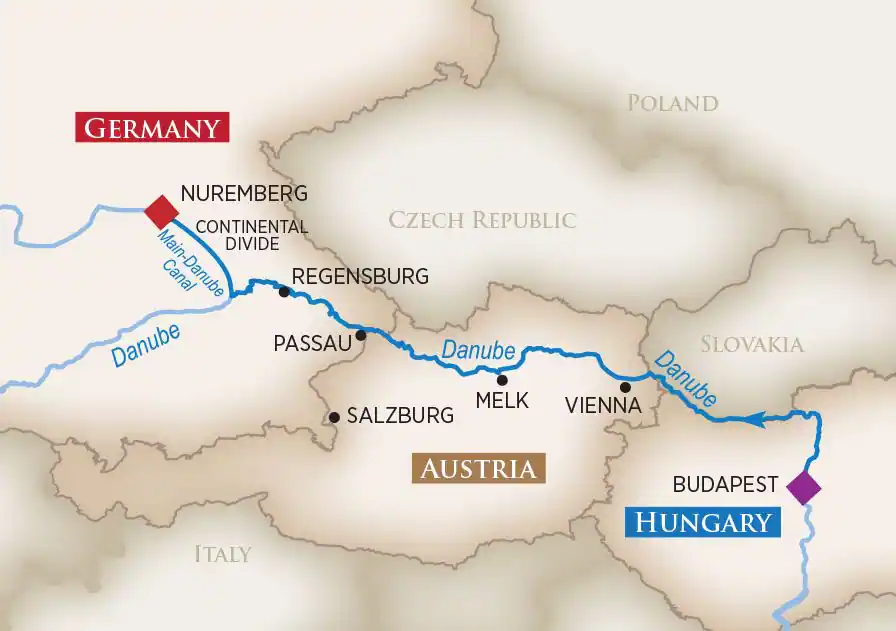 8 Day AmaWaterways River Cruise from Budapest to Nuremberg 2025 - 