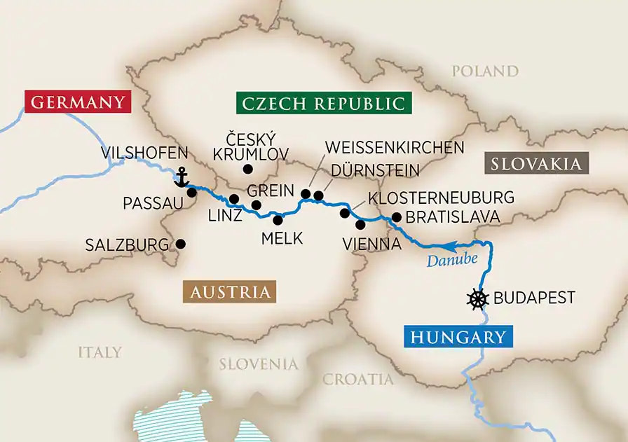 8 Day AmaWaterways River Cruise from Budapest to Vilshofen 2025 - 