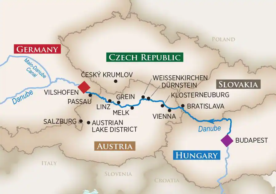 8 Day AmaWaterways River Cruise from Budapest to Vilshofen 2025 - 