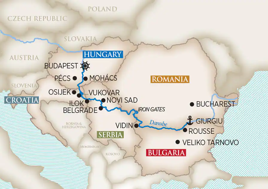 8 Day AmaWaterways River Cruise from Giurgiu to Budapest 2025 - 