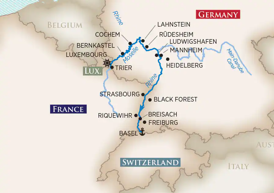 <span>8 Day AmaWaterways River Cruise from Luxembourg to Basel 2024</span>