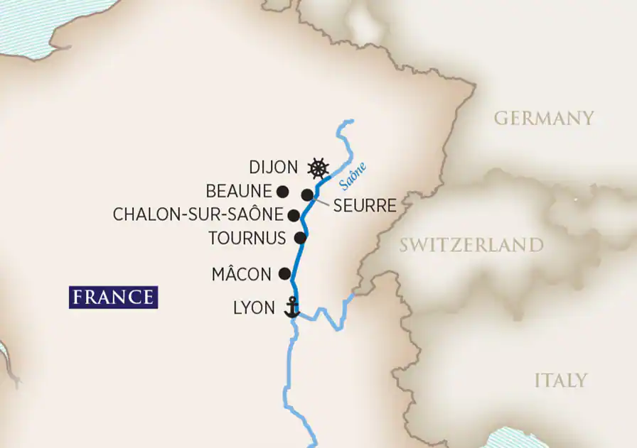 <span>8 Day AmaWaterways River Cruise from Lyon to Port of Dijon 2025</span>