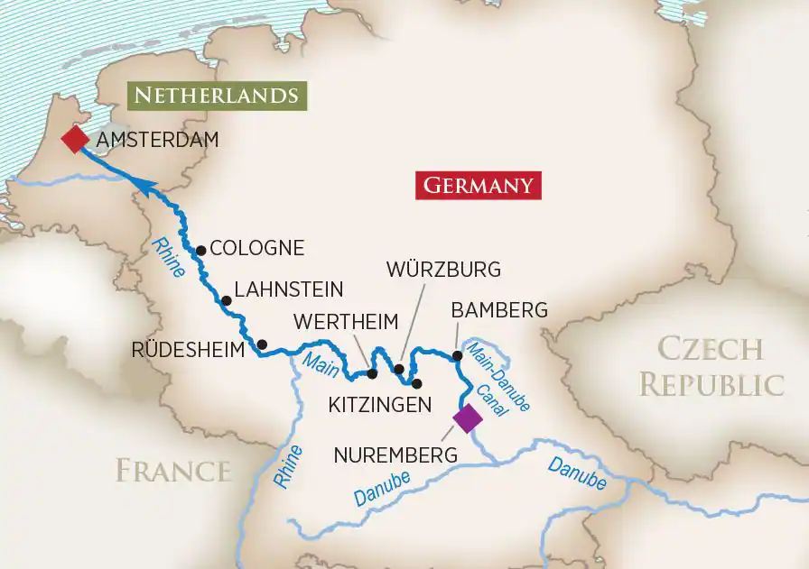 <span>8 Day AmaWaterways River Cruise from Nuremberg to Amsterdam 2024</span>