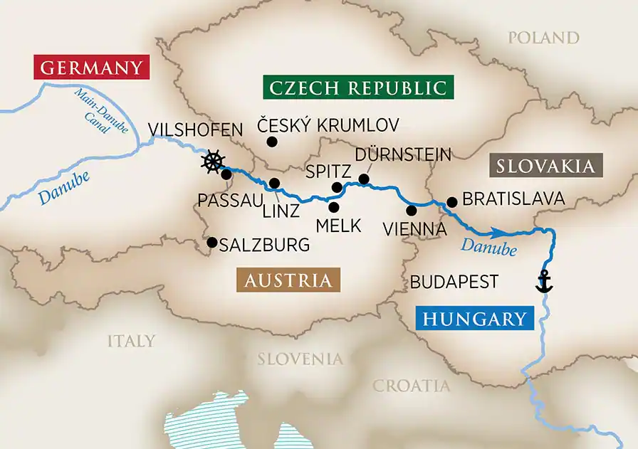 8 Day AmaWaterways River Cruise from Vilshofen to Budapest 2026 - 