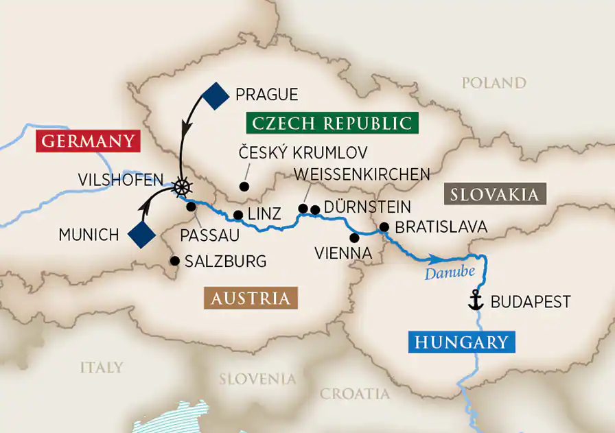 8 Day AmaWaterways River Cruise from Vilshofen to Budapest 2027 - 