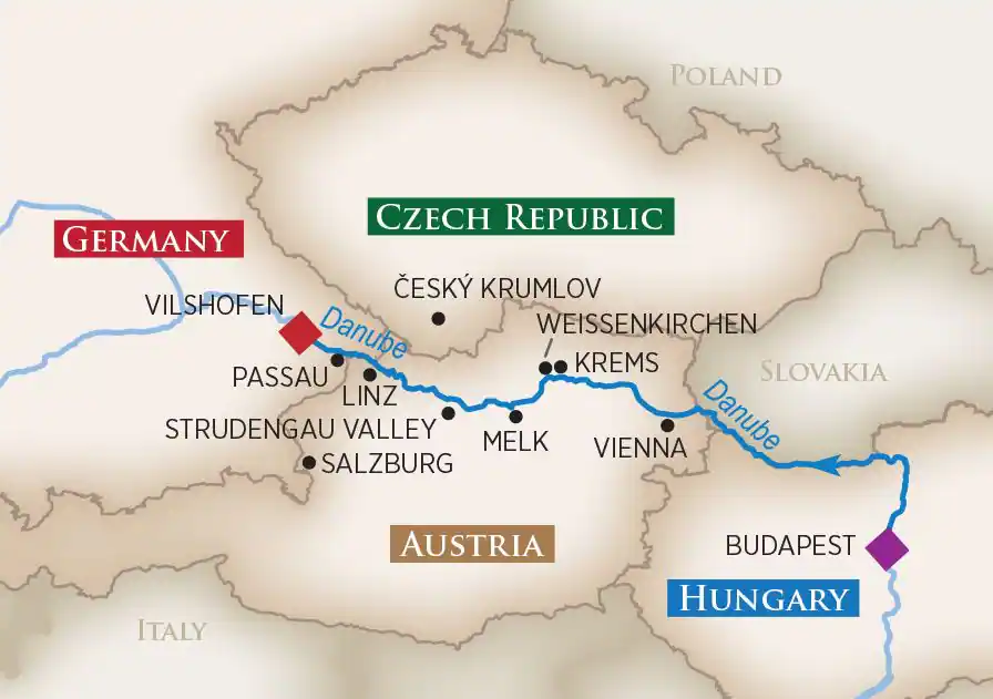 <span>8 Day AmaWaterways River Cruise from Vilshofen to Budapest 2024</span>