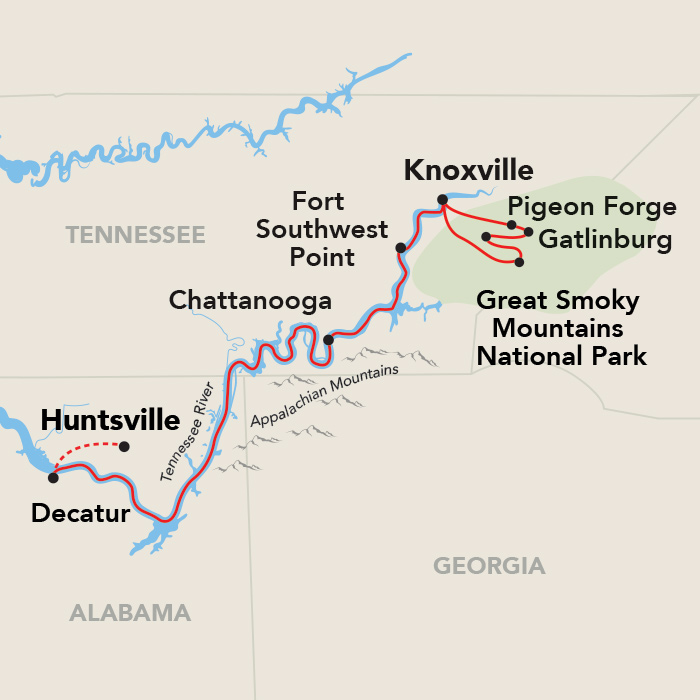 11 Day American Cruise Lines River Cruise from Louisville to Knoxville 2028 - 
