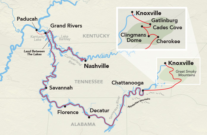 12 Day American Cruise Lines River Cruise from Knoxville to Nashville 2026 - 