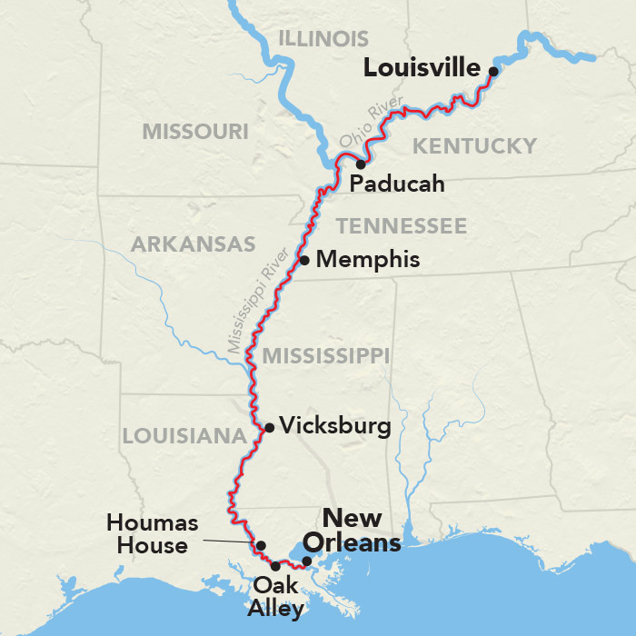 12 Day American Cruise Lines River Cruise from New Orleans to Louisville 2028 - 