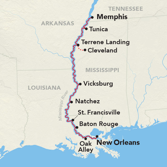 12 Day American Cruise Lines River Cruise from New Orleans to Memphis 2029 - 