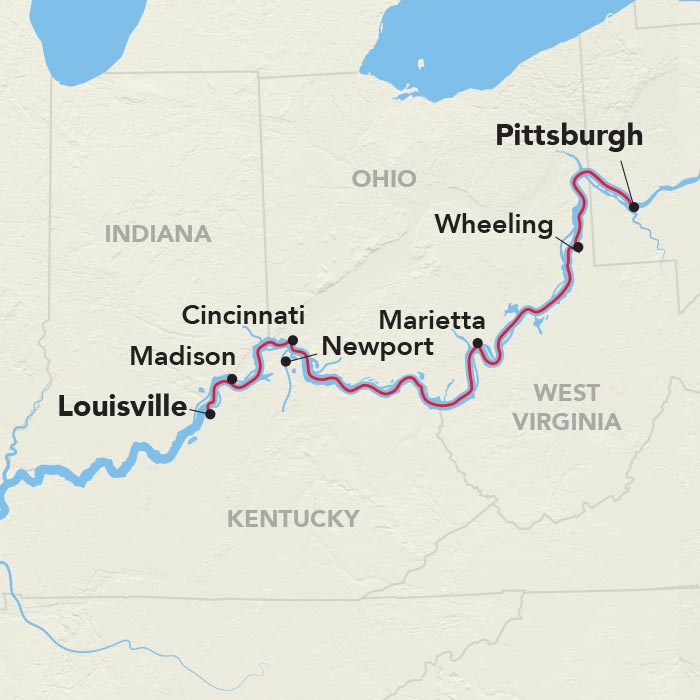9 Day American Cruise Lines River Cruise from Louisville to Pittsburgh 2029 - 