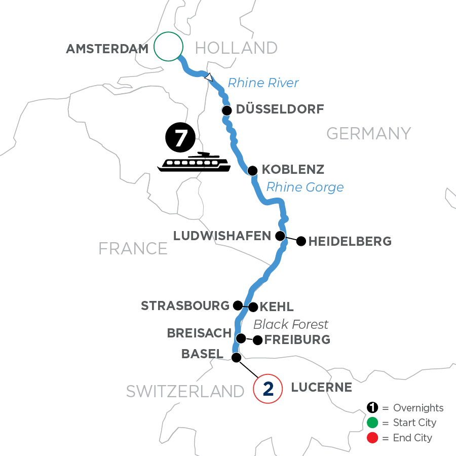 10 Day Avalon Waterways River Cruise from Amsterdam to Lucerne 2027 - WAWE