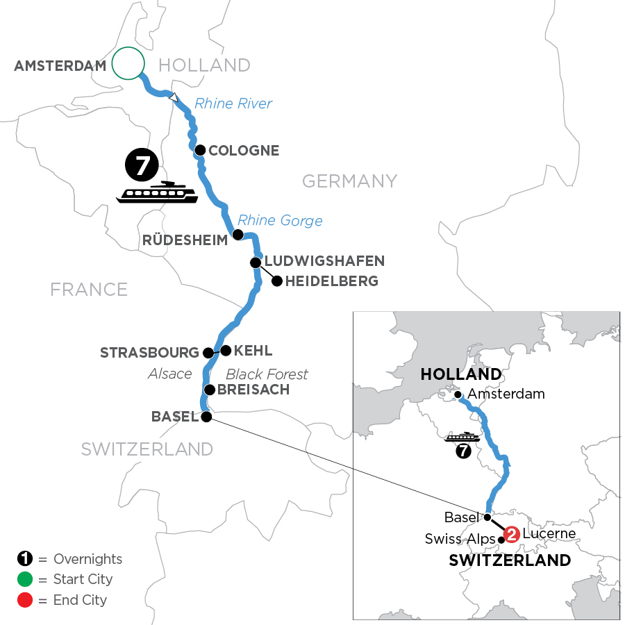 10 Day Avalon Waterways River Cruise from Amsterdam to Lucerne 2027 - WAZ2