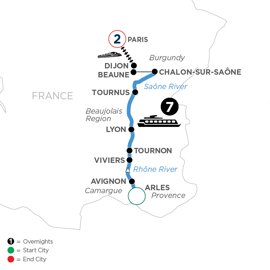 10 Day Avalon Waterways River Cruise from Arles to Paris 2027 - WLJE