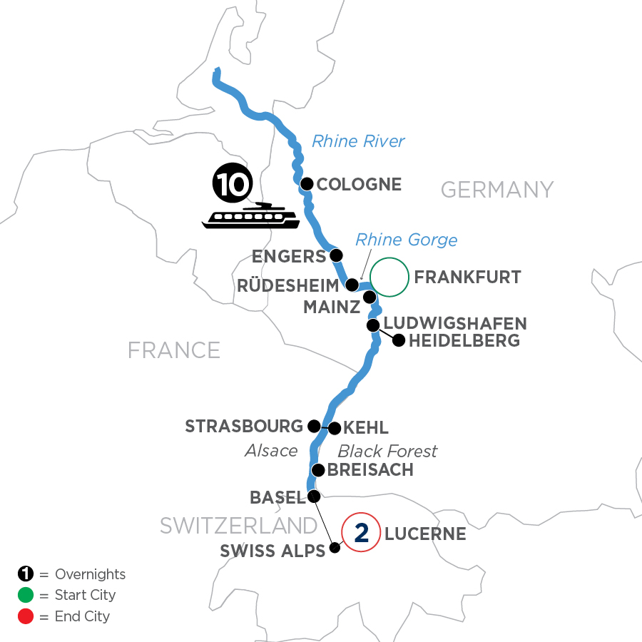 10 Day Avalon Waterways River Cruise from Frankfurt to Lucerne 2027 - WEZ1