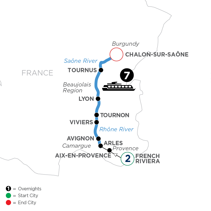 10 Day Avalon Waterways River Cruise from French Riviera to Chalon-sur-Saône 2027 - WLJQ
