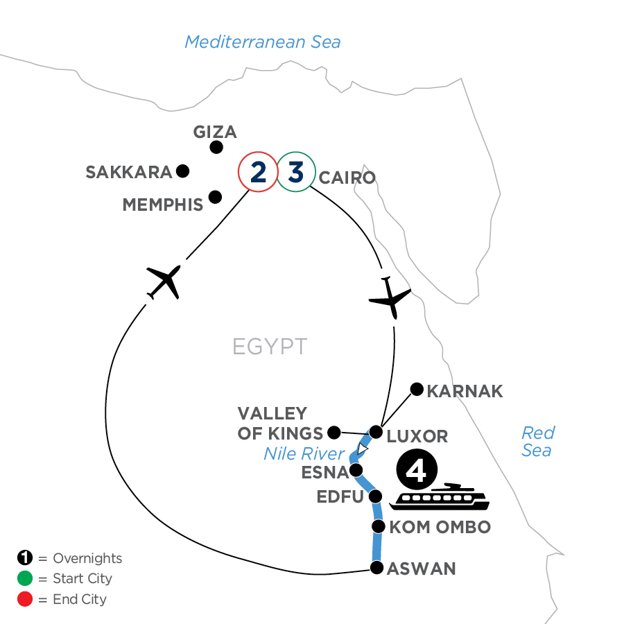10 Day Avalon Waterways River Cruise from from Cairo to Cairo 2024