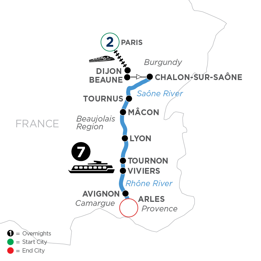 10 Day Avalon Waterways River Cruise from Paris to Arles 2027 - WJLQ