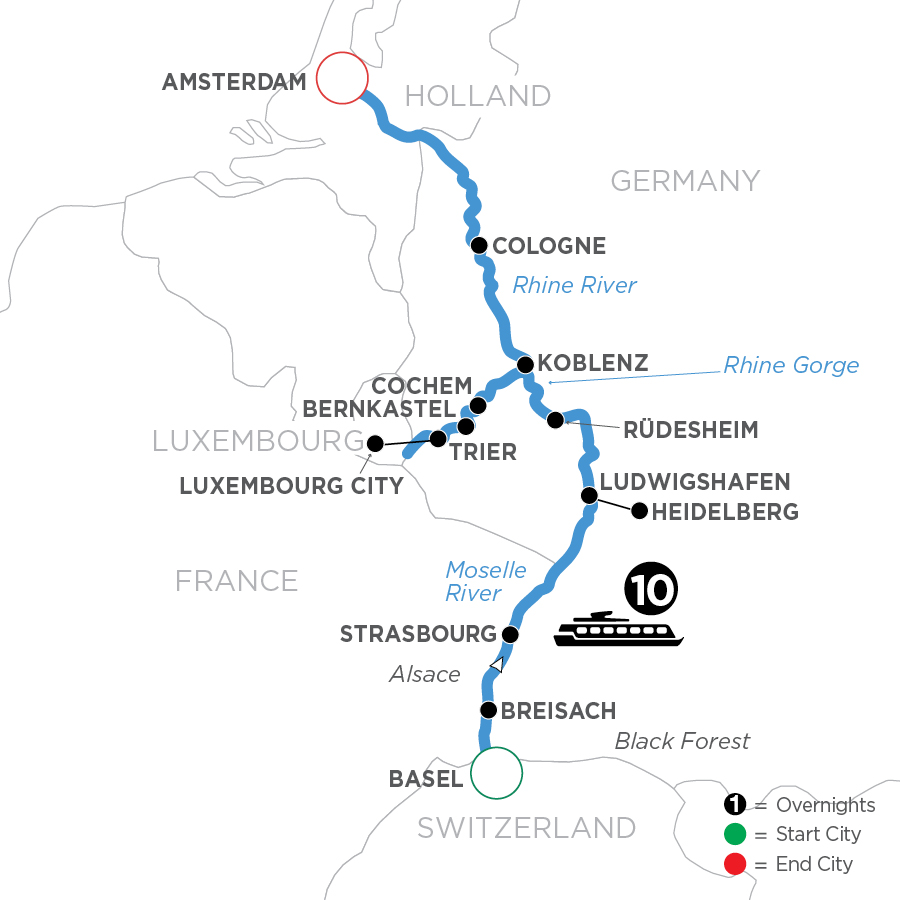 11 Day Avalon Waterways River Cruise from Basel to Amsterdam 2027 - WZH