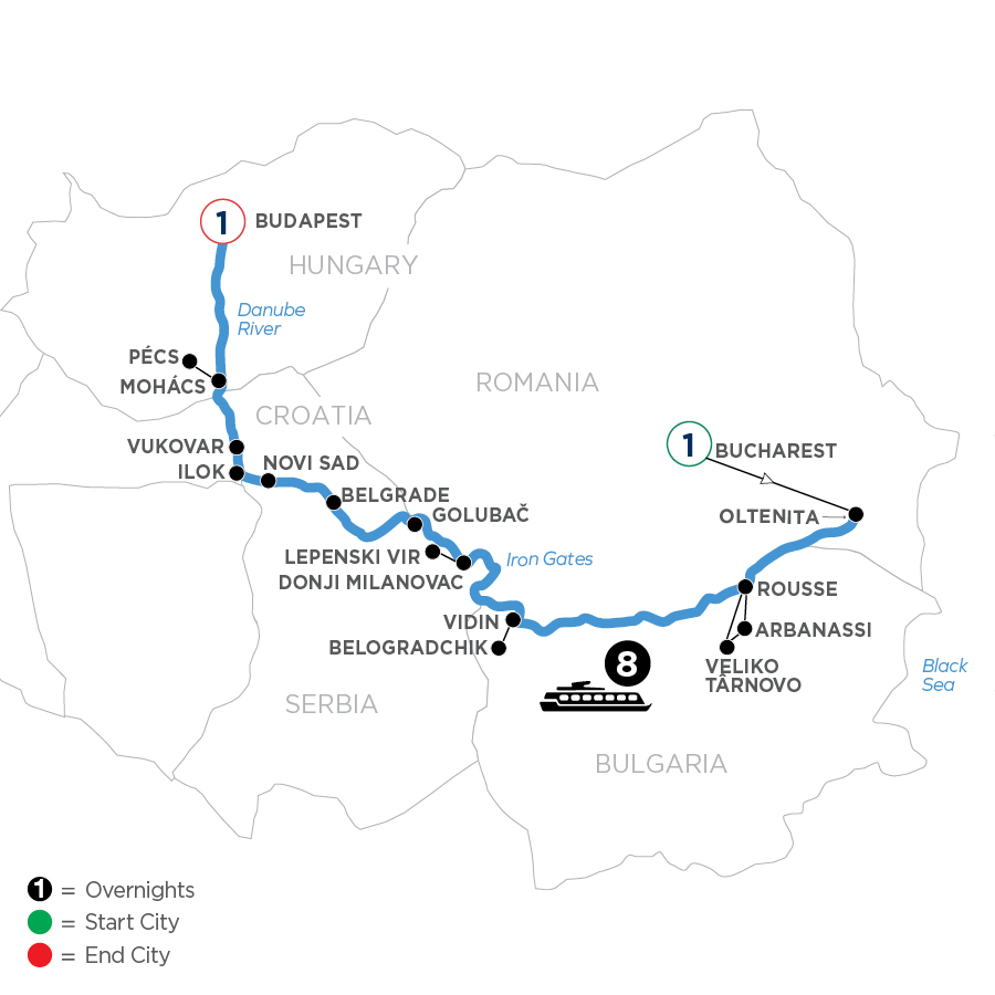 11 Day Avalon Waterways River Cruise from Bucharest to Budapest 2027 - WOBE