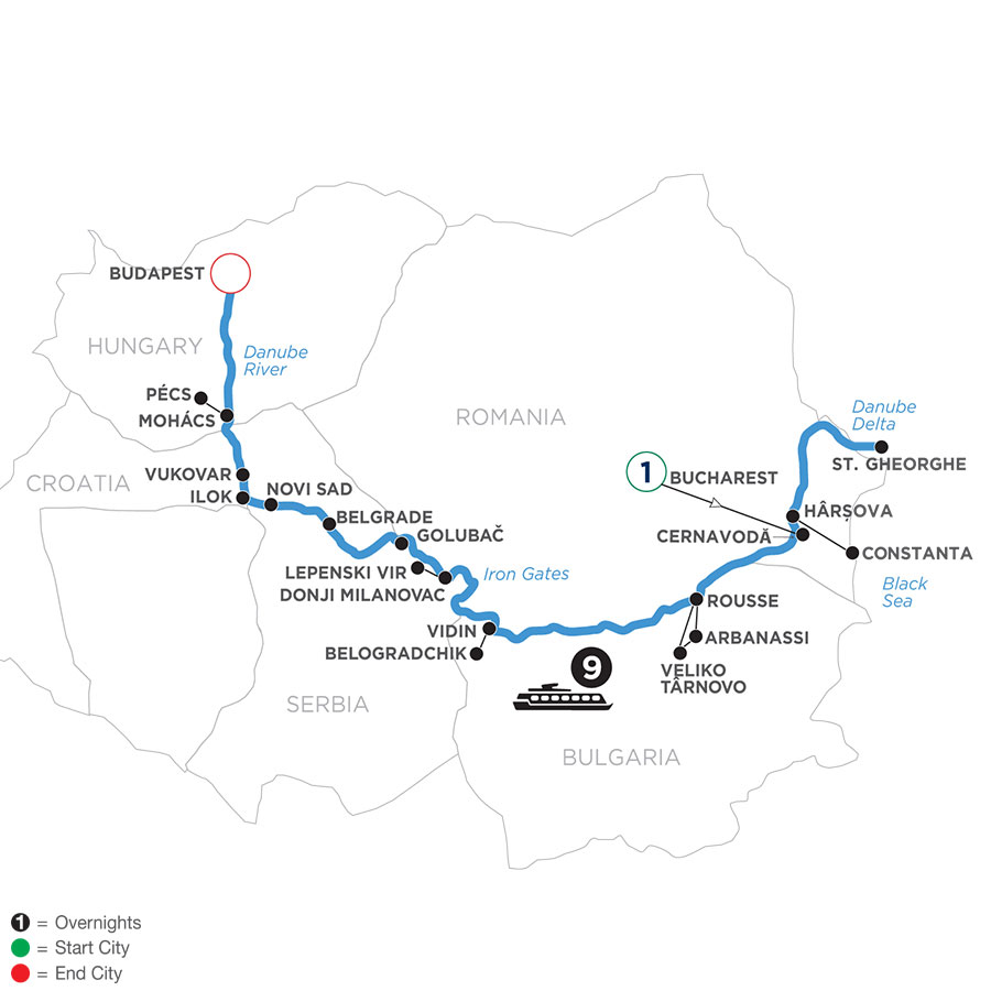 11 Day Avalon Waterways River Cruise from Bucharest to Budapest 2024
