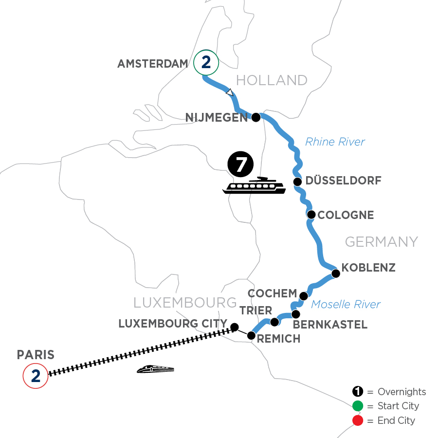 12 Day Avalon Waterways River Cruise from Amsterdam to Paris 2027 - WARY