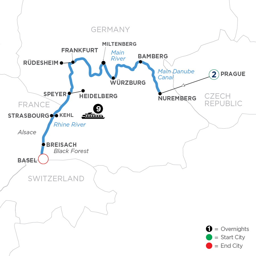 12 Day Avalon Waterways River Cruise from Prague to Basel 2027 - WNMQ