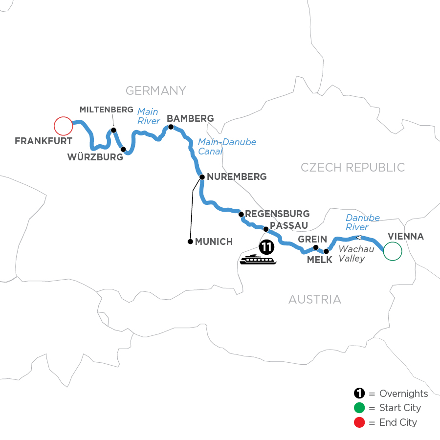12 Day Avalon Waterways River Cruise from Vienna to Frankfurt 2027 - WVF