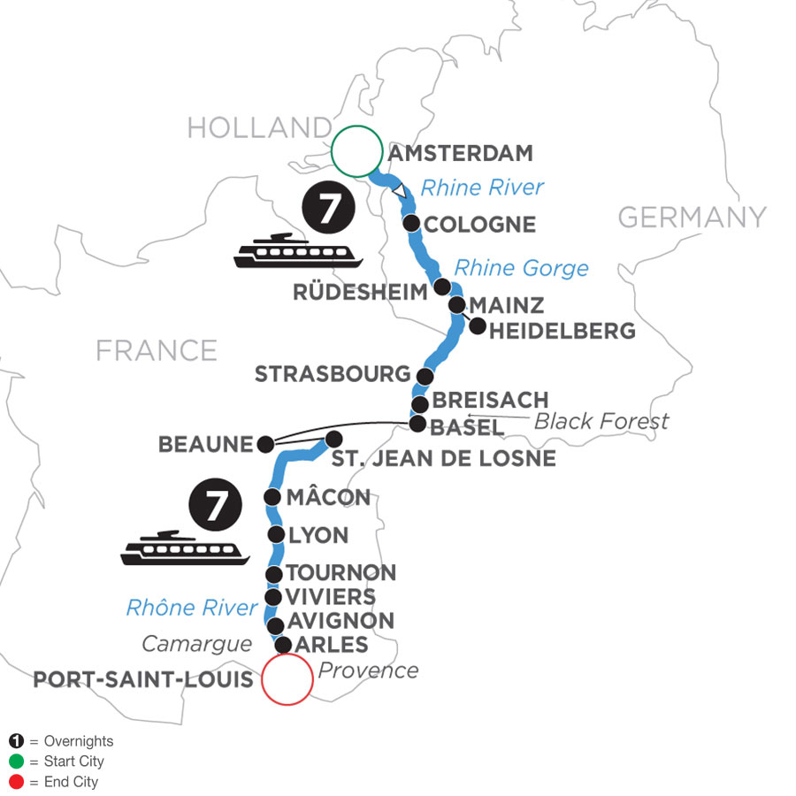 15 Day Avalon Waterways River Cruise from Amsterdam to Port-Saint-Louis 2023