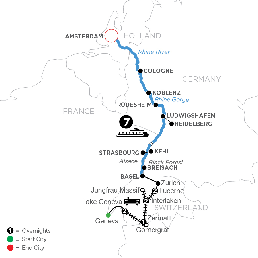 15 Day Avalon Waterways River Cruise from Lake Geneva to Amsterdam 2027 - XDH5