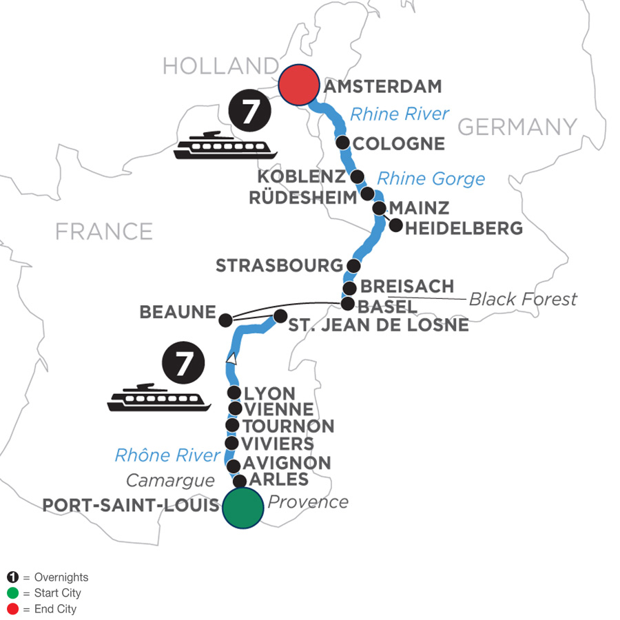 15 Day Avalon Waterways River Cruise from Port-Saint-Louis to Amsterdam 2023