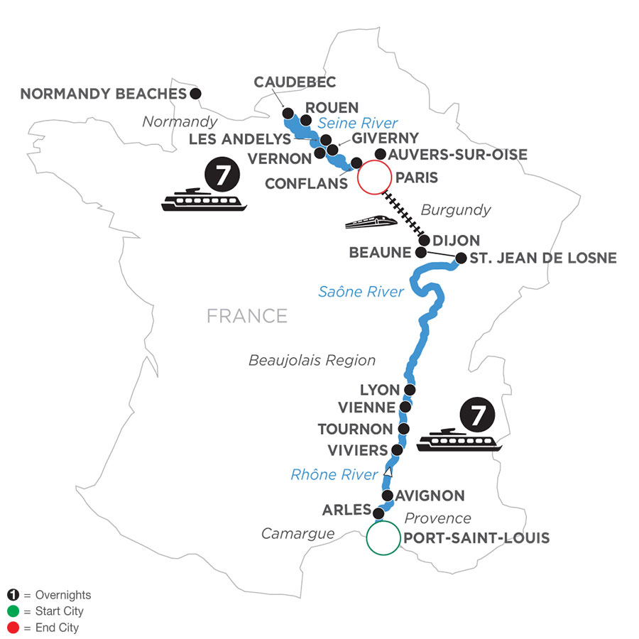 15 Day Avalon Waterways River Cruise from Port-Saint-Louis to Paris 2023