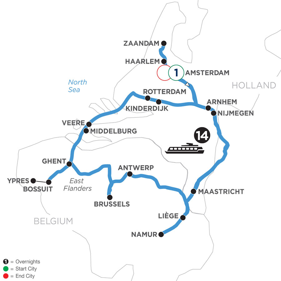16 Day Avalon Waterways River Cruise from Amsterdam to Amsterdam 2024