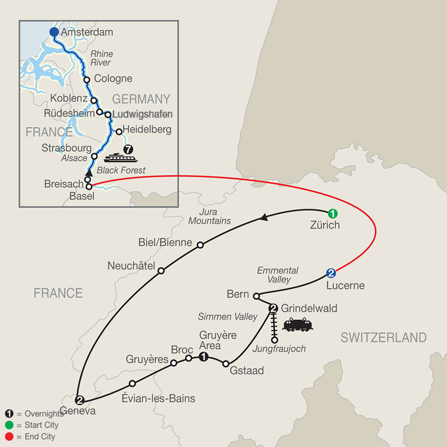 16 Day Avalon Waterways River Cruise from Zürich to Amsterdam 2027 - XZH5